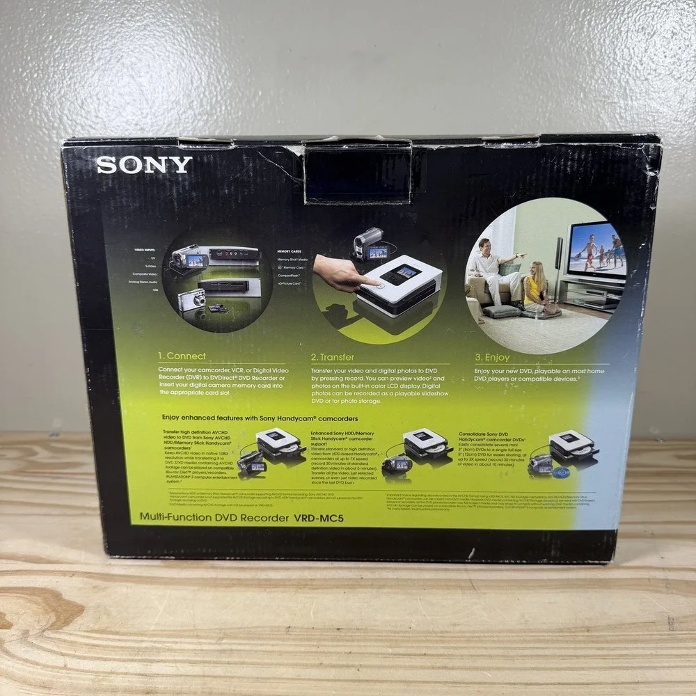 Sony VRD-MC5 Multi-Function DVD Recorder White Black Standalone Camcorder VCR